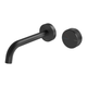Phoenix Axia Wall Basin/Bath Curved Outlet Mixer Set 180mm Matte Black