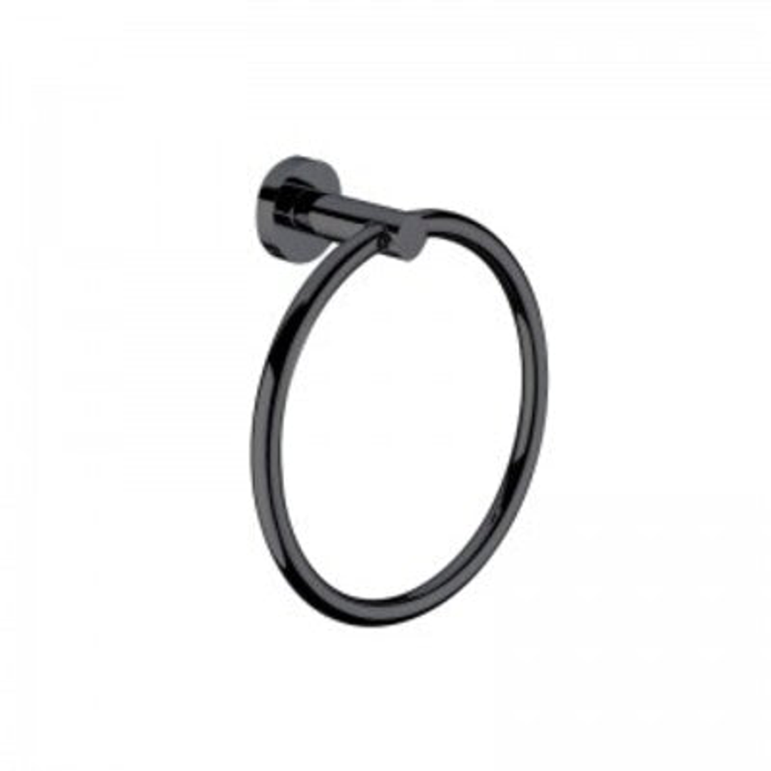 Bestlink Nirvana Matt Black Round Towel Ring 5060Bk