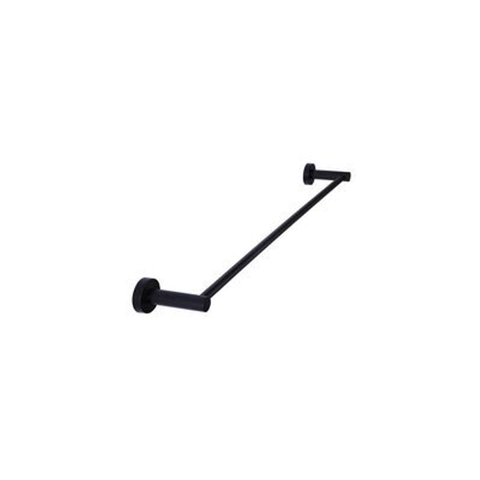 Meir Round Single Towel Rail 600mm Matte Black Mr01-Sr60