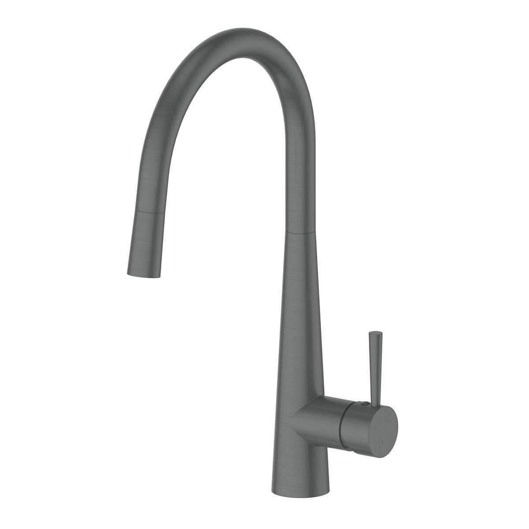 Greens Galiano Pull Down Sink Mixer - Gunmetal