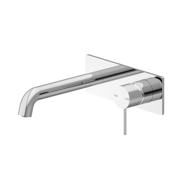 Nero Mecca Wall Basin Mixer 230Mm Spout Chrome