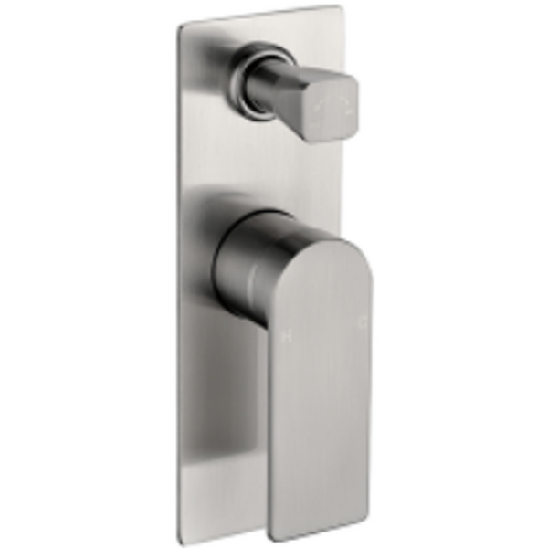Bella Vista Cresta Shower Flick Mixer With Diverter Brushed Nickel