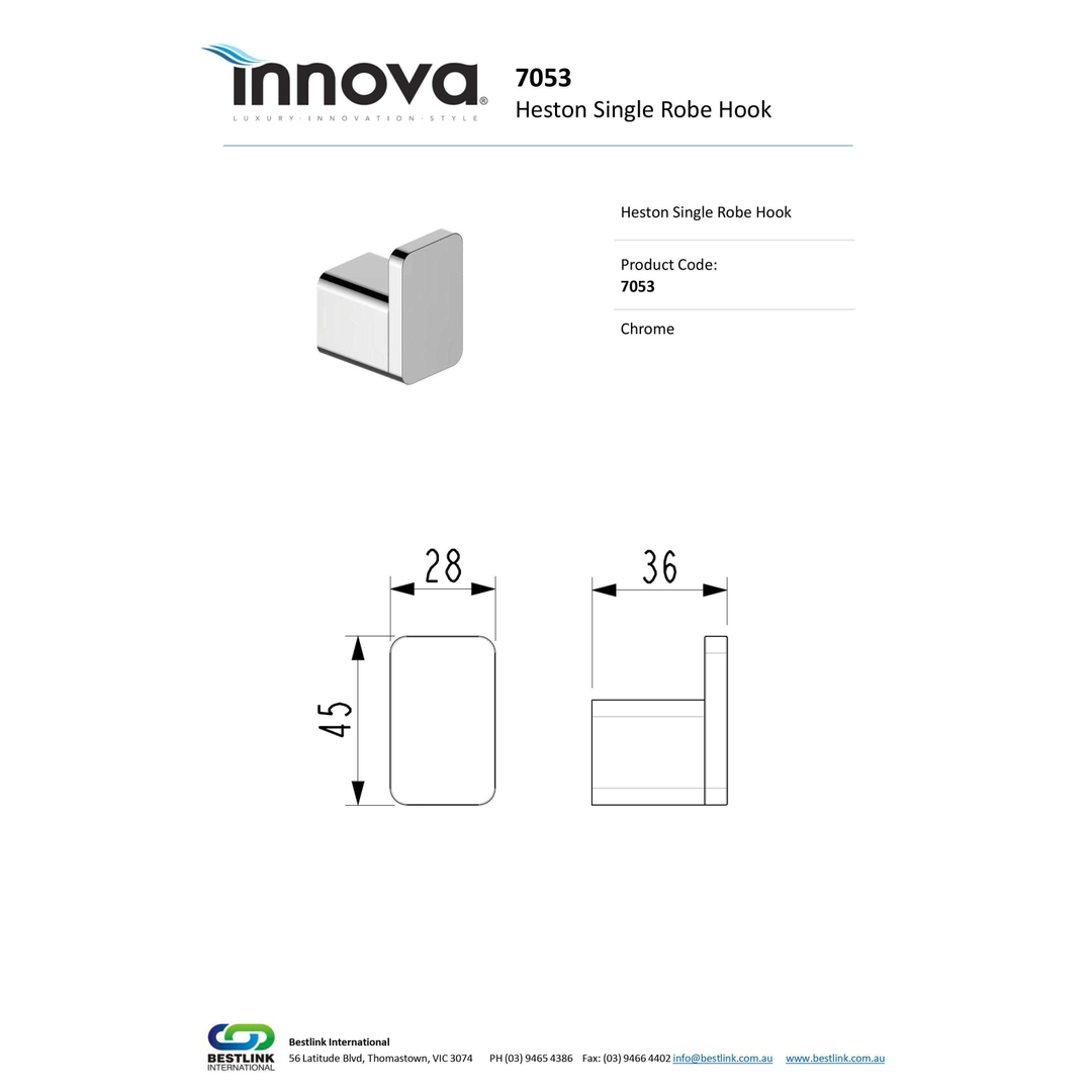 Innova Heston Single Robe Hook