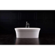 V+A Warndon Freestanding Bath No Overflow Quarrycast White 1702mm