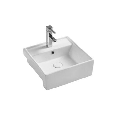 Bnk Naga Apb-04400-Wh Semi Recessed Basin 400 X 400 X 140mm Gloss White