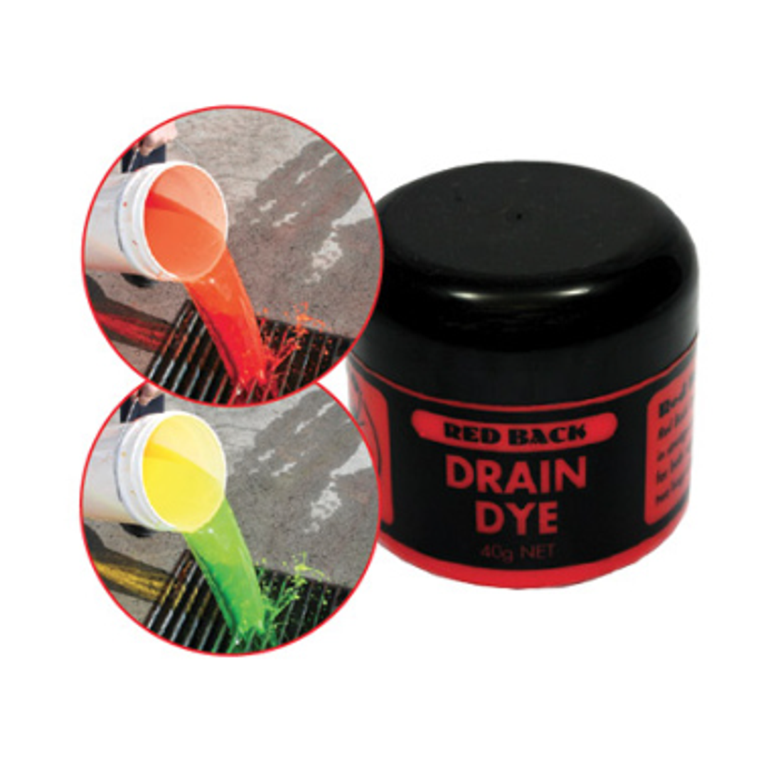 REDBACK Drain Dye 40g – (Red 20g, Green 20g)   RED402