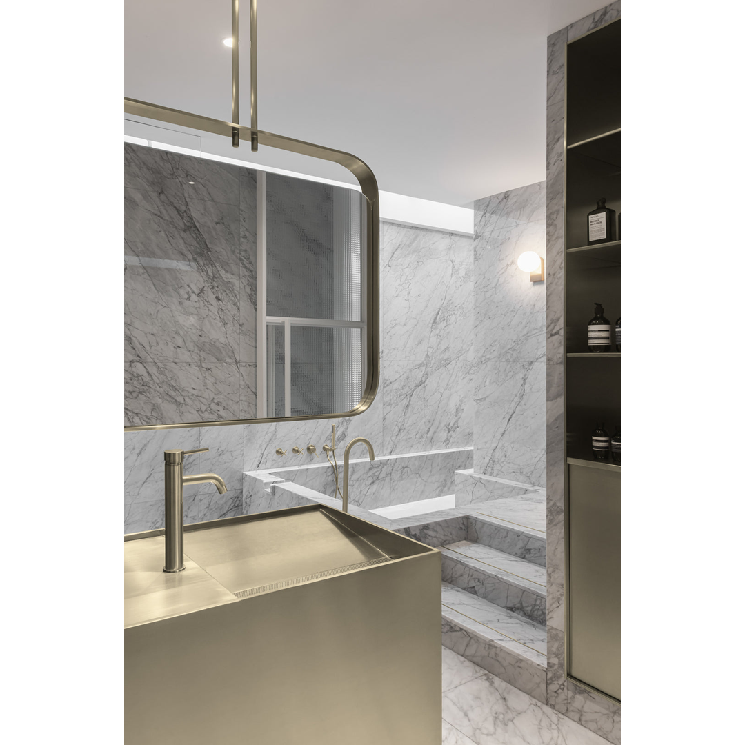 Meir Piccola Tall Basin Mixer Tap With 130Mm Spout Tiger Bronze