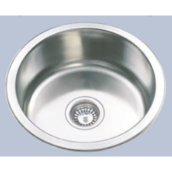 Interchange Uptown Round 500 Inset S/S Bowl 1 Tap Hole Rb500