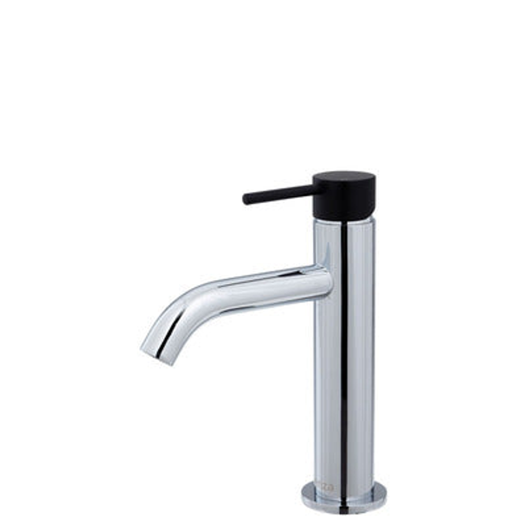 Fienza Kaya Basin Mixer Chrome With Matte Black Handle