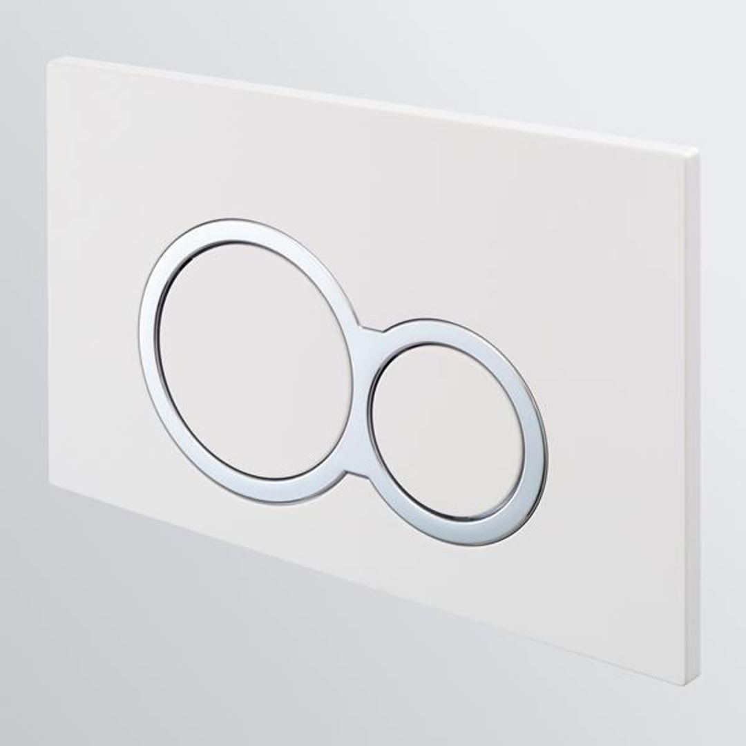 Seima Flush Plate White Round Sto-B100-W