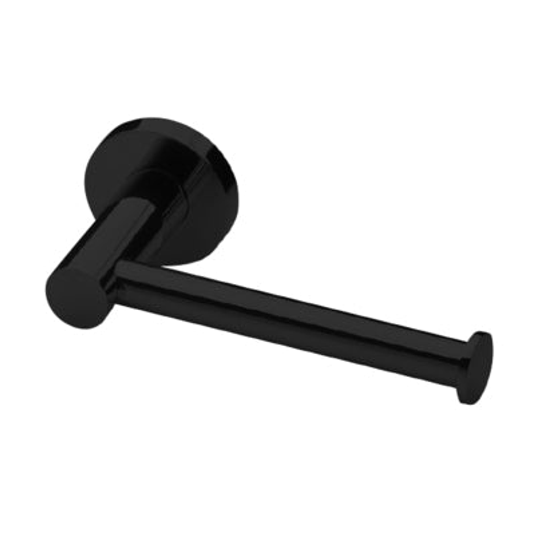 Castano Capri Straight Toilet Roll Holder Black Catrhb