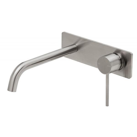 Phoenix Vivid Slimline Wall Basin Mixer Set 230mm Brushed Nickel Vs7830-40