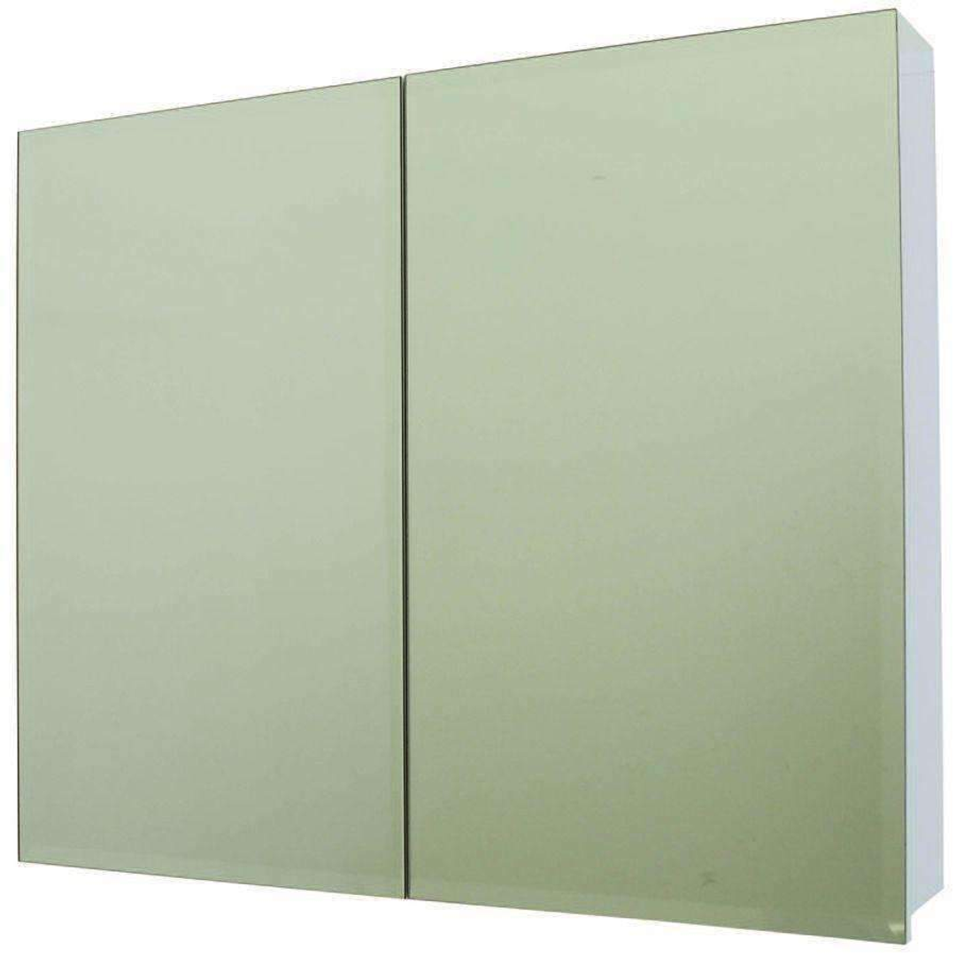 Castano Florence 900mm Mirrored Wall Cabinet White