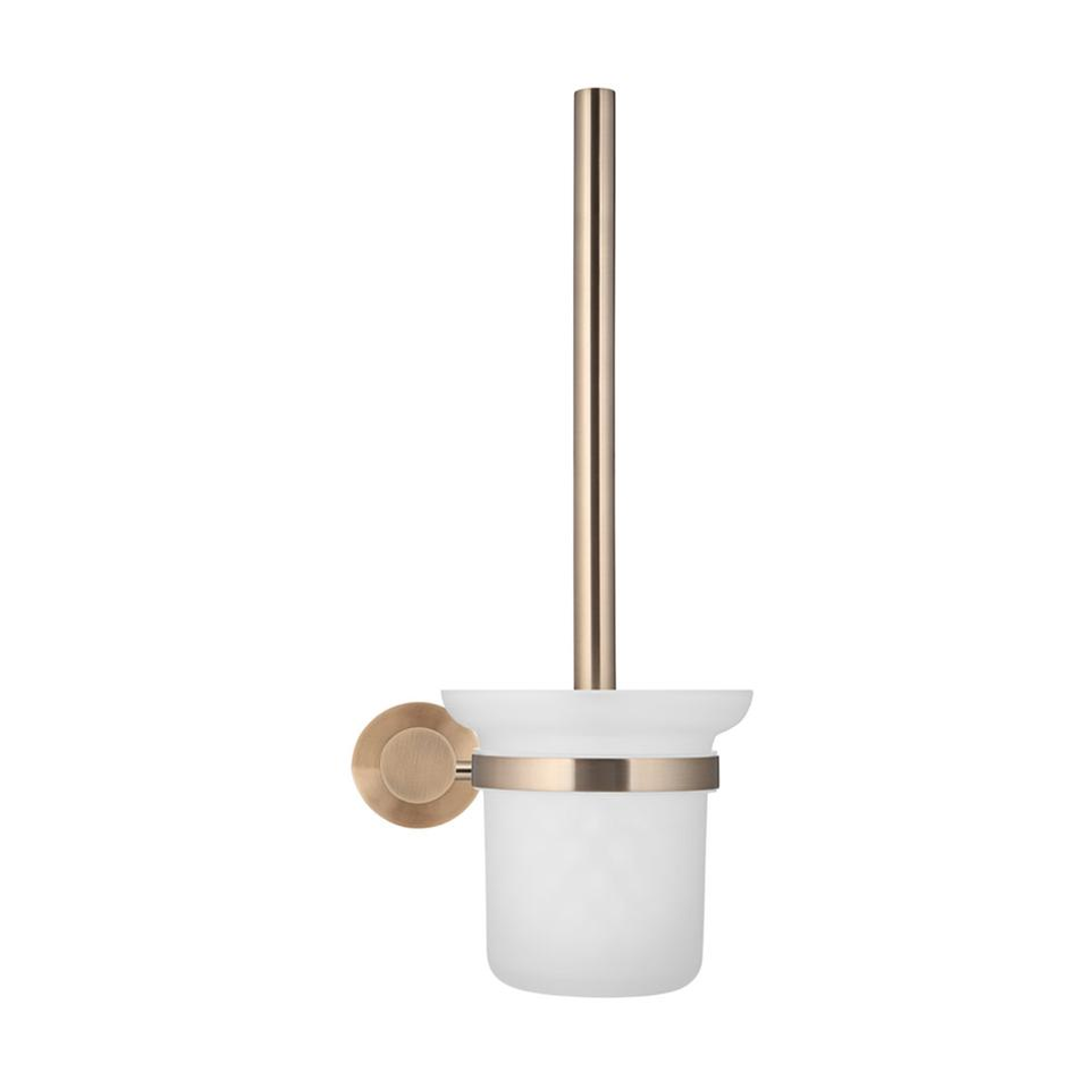 Meir Round Champagne Toilet Brush And Holder