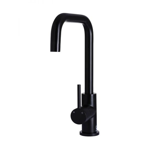 Meir Round Kitchen Mixer - Matte Black