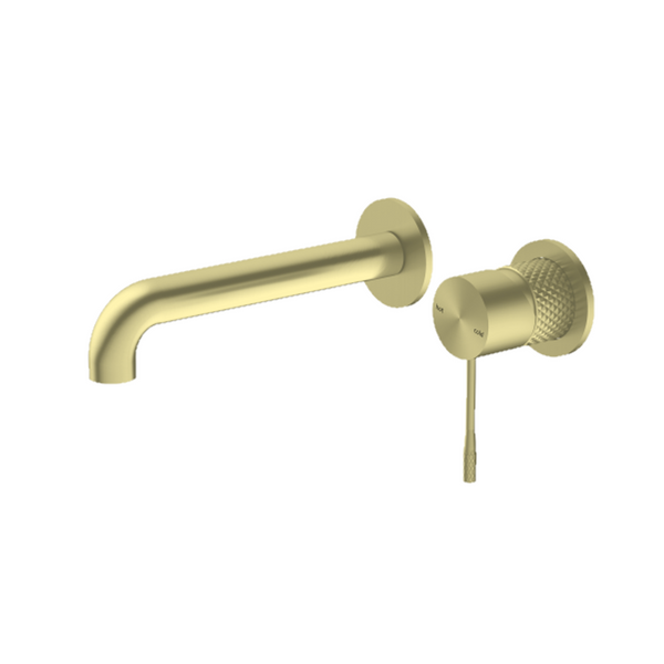 Nero Opal Wall Basin/Bath Mixer Brushed Gold