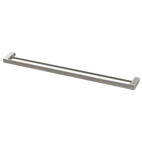 Phoenix Gloss Double Towel Rail 800mm-Brushed Nickel