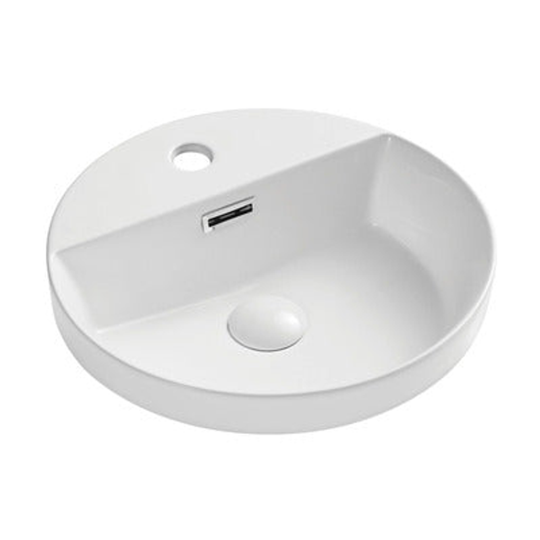 Fienza Reba Semi Inset Basin With 1 Tap Hole 390Mm