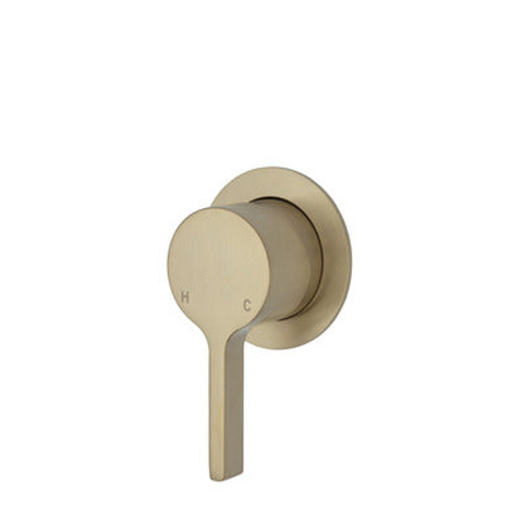 Fienza Sansa Wall Mixer Urban Brass Small Round Urban Brass Plate