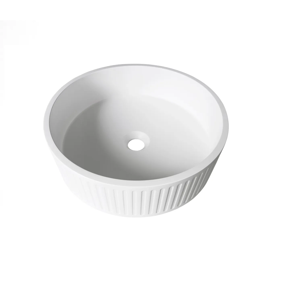 Otti Hudson Round Concrete White Basin 400MM