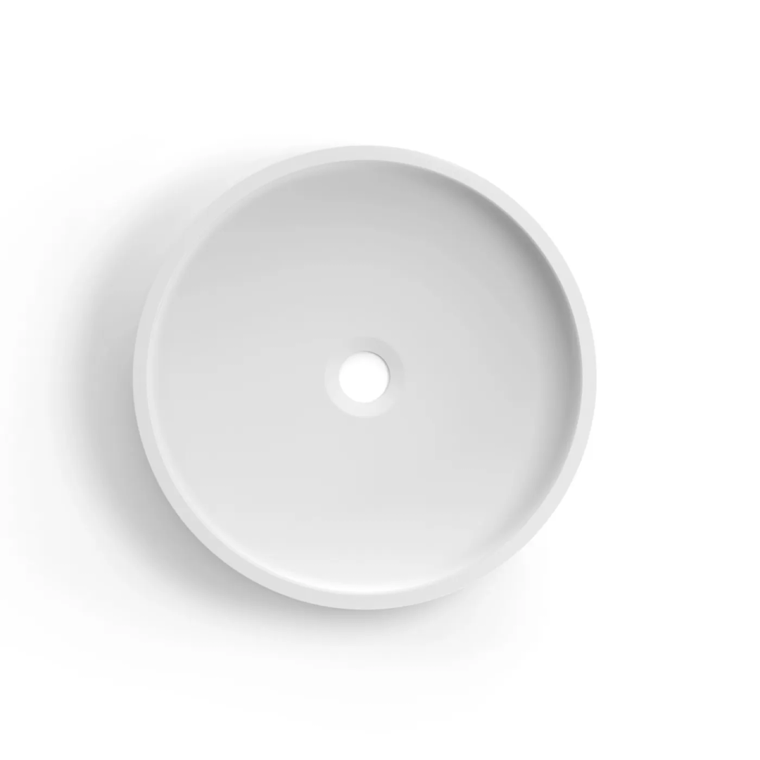 Otti Hudson Round Concrete White Basin 400MM