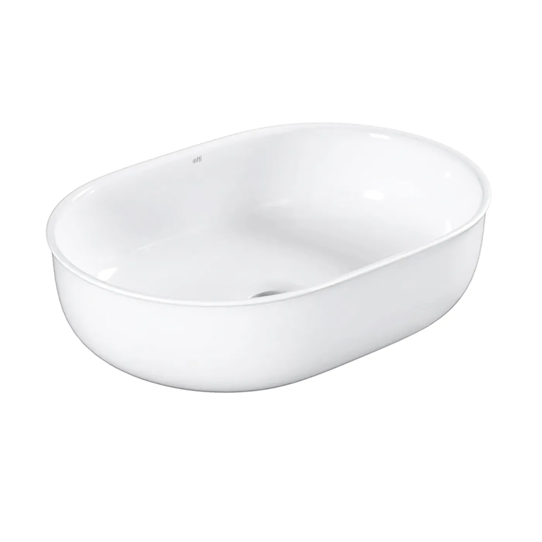 Otti Bronte Oval 500X350X130 Gloss White Basin