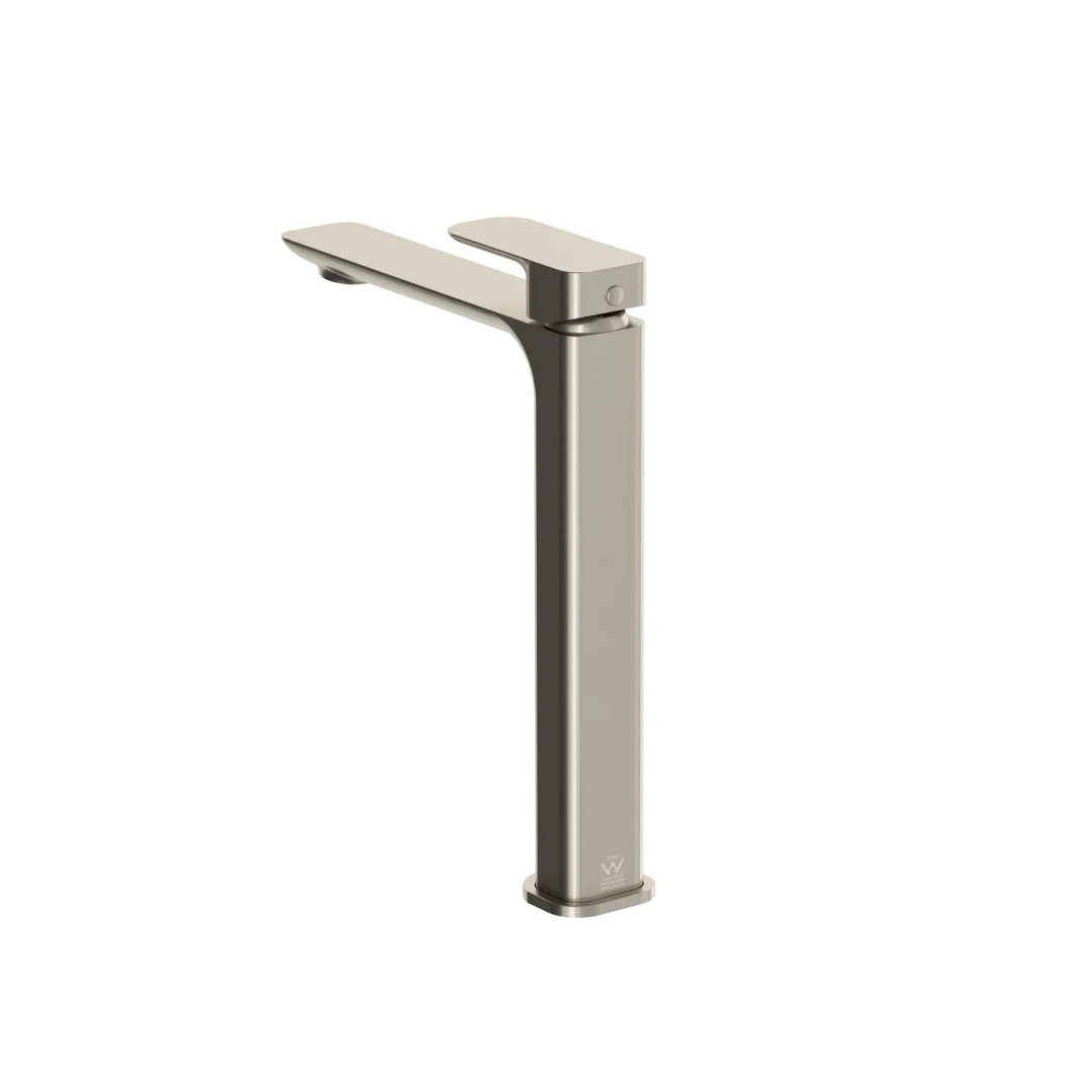 Otti Oskar Tall Basin Mixer Brushed Nickel