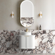 Otti Hampshire Satin White Vanity 600X460X450 Wall Hung Cabinet