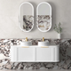 Otti Hampshire Satin White Vanity 1500X460X450 Wall Hung Cabinet