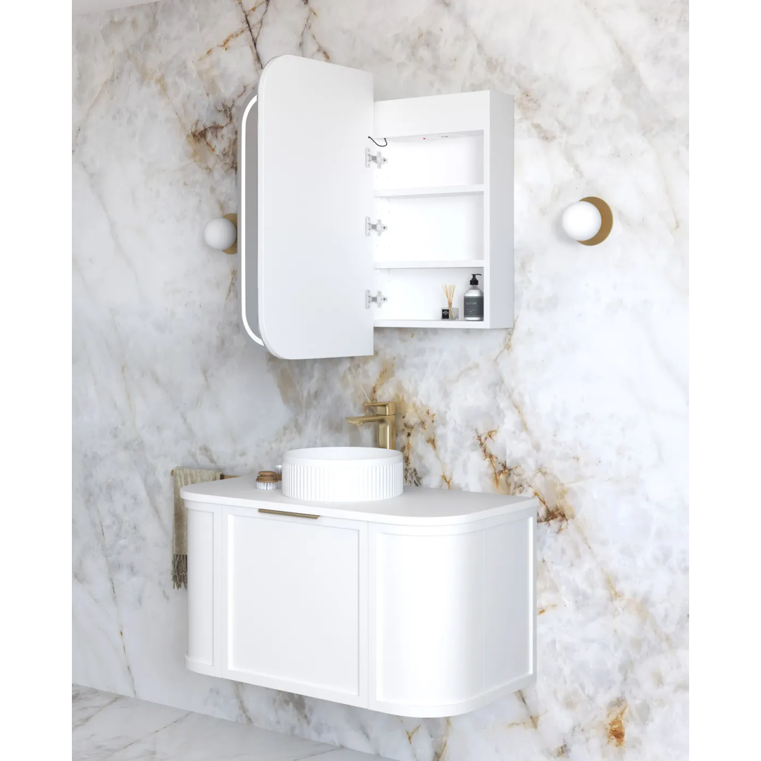 Otti Led Newport 900X750 White Shaving Cabinet - Premium Edition