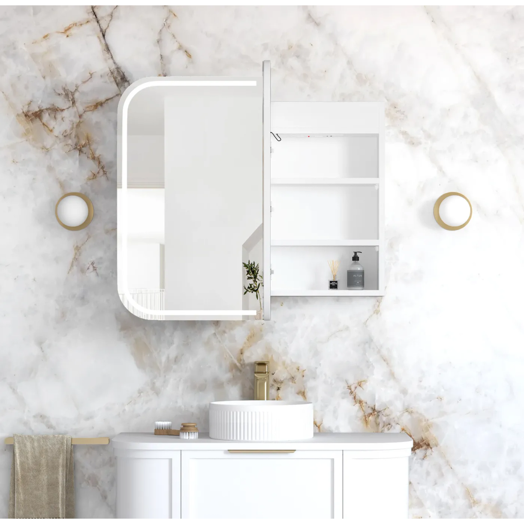 Otti Led Newport 900X750 White Shaving Cabinet - Premium Edition