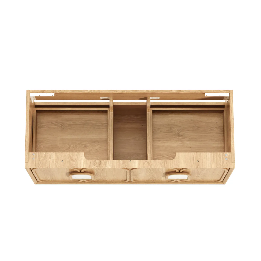 Otti Laguna Mk Ii 1200 Woodland Oak Wall Hung Vanity With Ceramic Top