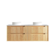 Otti Byron Fluted 1500 Woodland Oak Wall Hung Vanity With Cloudy Carrara Top