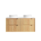 Otti Byron Fluted 1200 Woodland Oak Wall Hung Cabinet Only With 4 Drawers