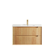 Otti Byron Fluted 900Mm Woodland Oak Wall Hung Vanity With Ceramic Top