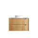 Otti Byron Fluted 900Mm Woodland Oak Wall Hung Vanity With Woodland Carrara Marble Top