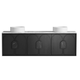 Otti Laguna Mk Ii 1800 Black Oak Wall Hung Vanity With Carrara Marble Top