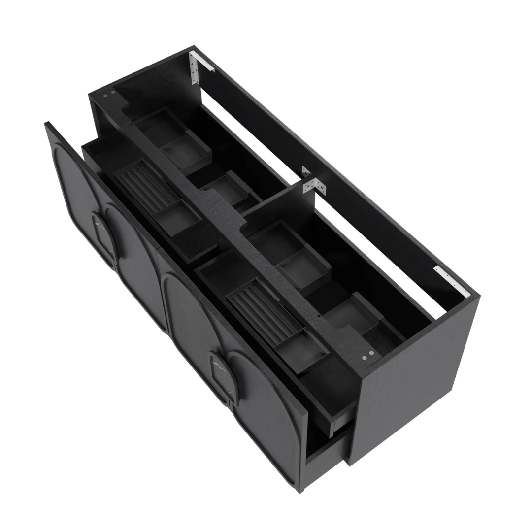 Otti Laguna Mk Ii 1500 Black Oak Wall Hung Cabinet Only