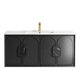 Otti Laguna Mk Ii 1200 Black Oak Wall Hung Vanity With U/Mount Carrara Marble Top & Basin