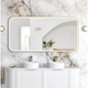 Otti Led Newport 1500X750 Gold Metal Frame Mirror