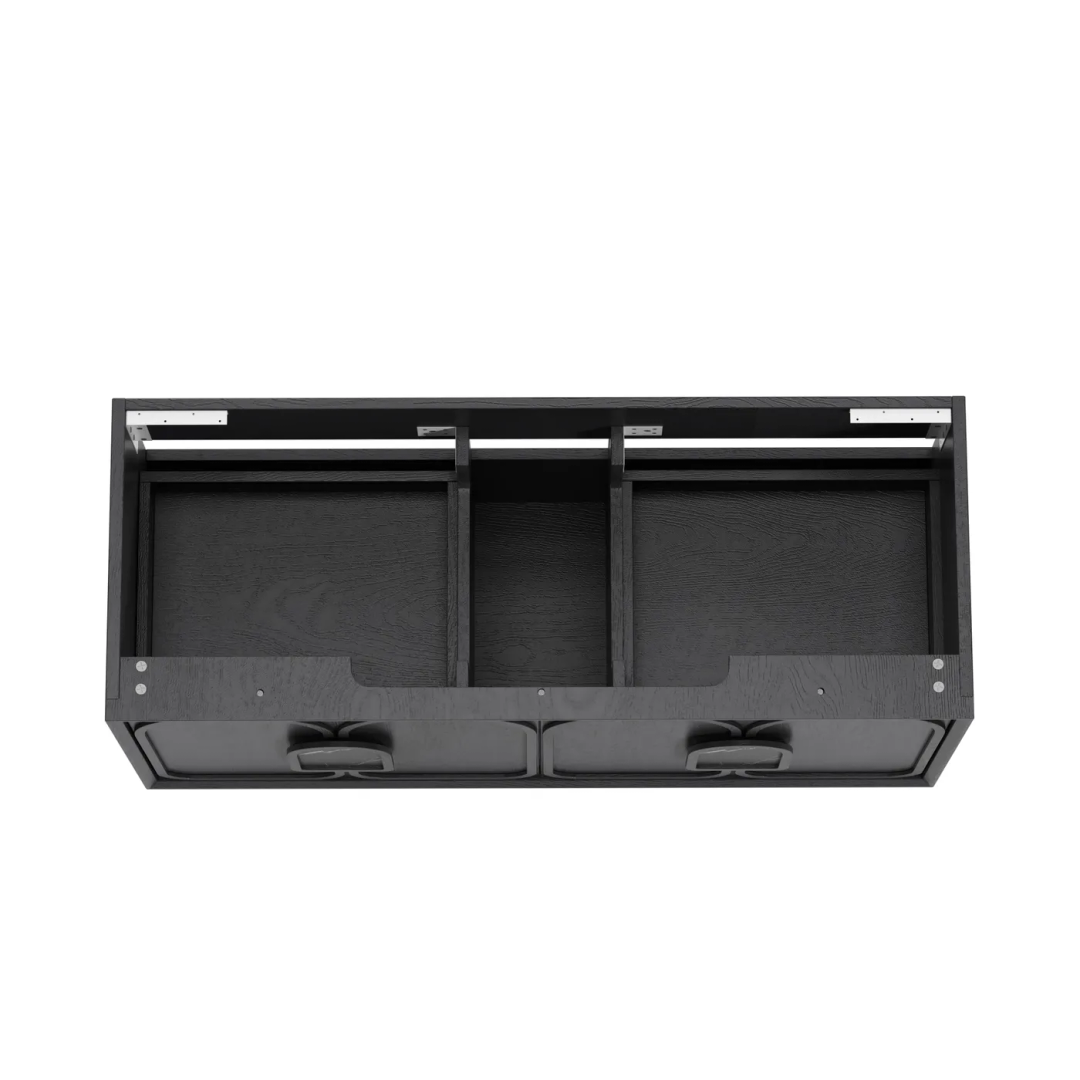 Otti Laguna Mk Ii 1200 Black Oak Wall Hung Vanity With Pure White Top