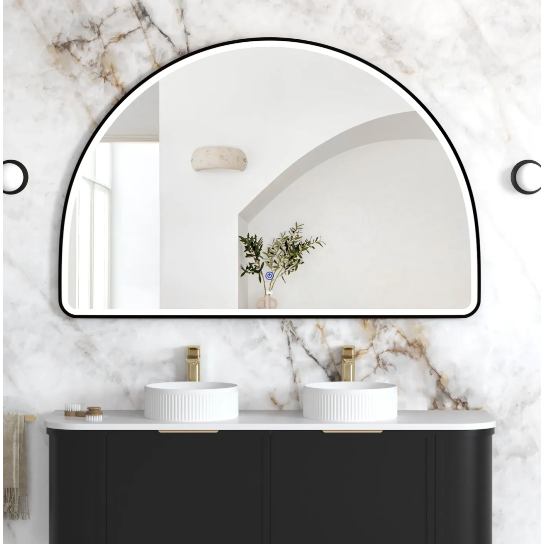 Otti Led Moonlight Archie 1000X1500 Black Metal Frame Mirror