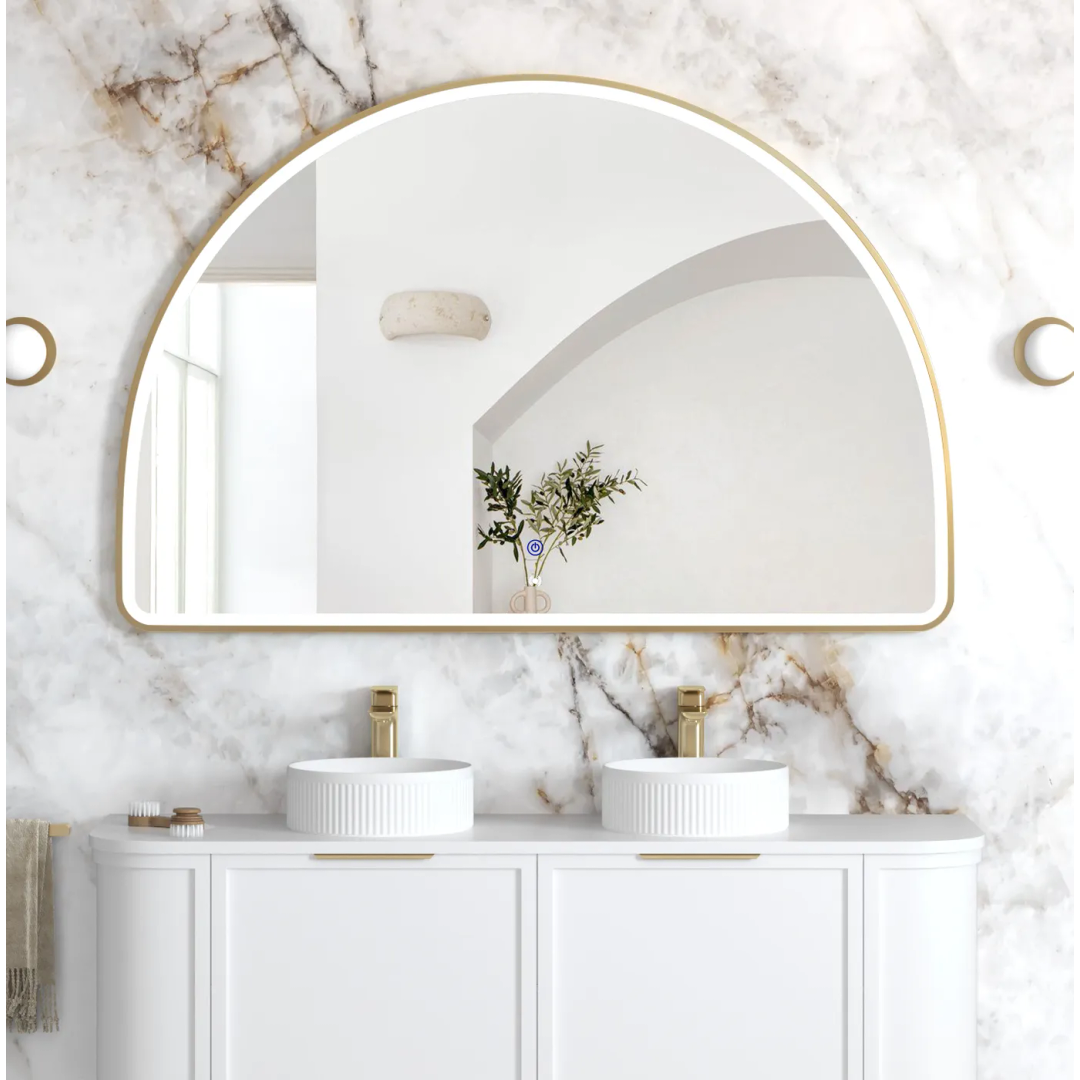 Otti Led Moonlight Archie 1000X1500 Gold Metal Frame Mirror