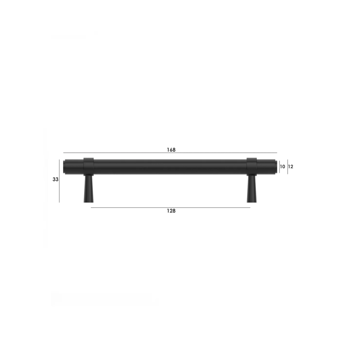 Otti Astor - 128/168Mm Gun Metal Handle (128Mm Hole To Hole ; 168Mm Total Length)