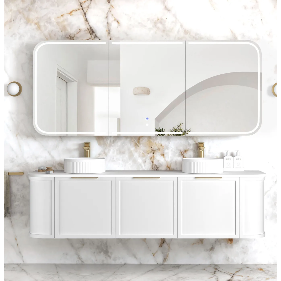 Otti Led Newport 1800X750 White Shaving Cabinet - Premium Edition