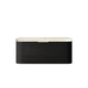 Otti Bondi 1200Mm Black Oak Wall Hung Curve Vanity With Sand Dune Top