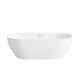 Otti Attica Manolo 1530 Matte White Freestanding Bath With Overflow