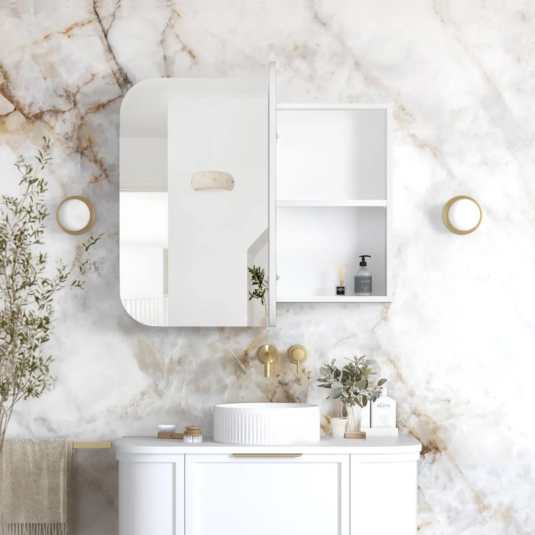 Otti Newport 900X750 White Shaving Cabinet