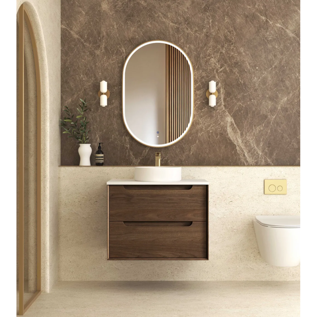 Otti Byron 750Mm Sable Walnut Wall Hung Cabinet