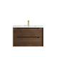 Otti Byron 900Mm Sable Walnut Wall Hung Vanity With Ceramic Top